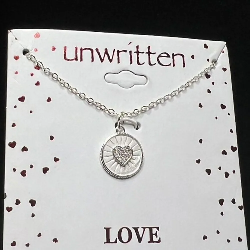 UNWRITTEN‎ LOVE Fine Silver Plated Chain Necklace 16